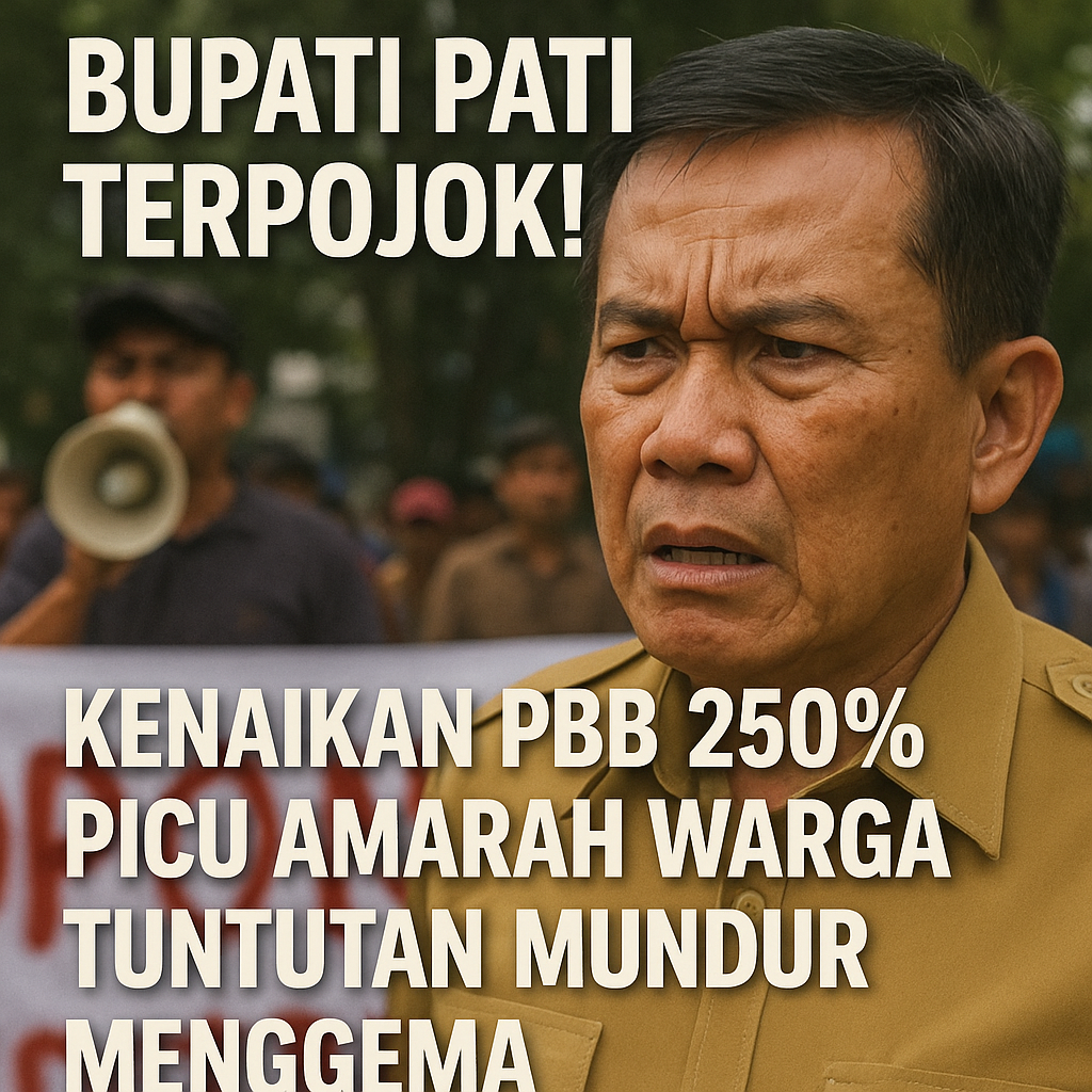 Bupati Pati Terpojok! Kenaikan PBB 250% Picu Amarah Warga, Tuntutan Mundur Menggema